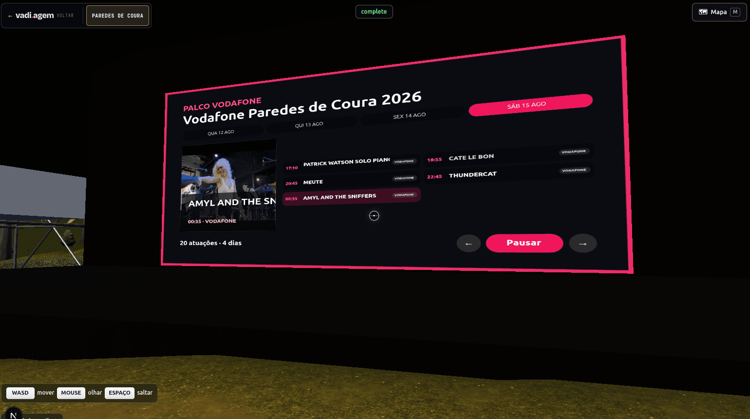 Paredes de Coura — mundo 3D jugable